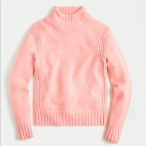 J. Crew Supersoft Mock Neck Sweater Neon Coral